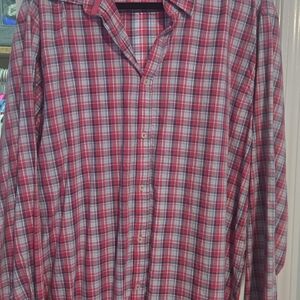 Classic Pink Plaid Men's Shirt